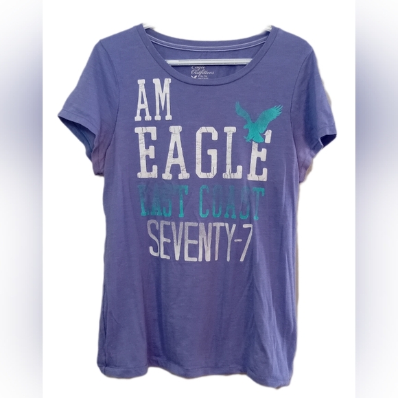 American Eagle Purple Graphic Tee - Picture 2 of 4